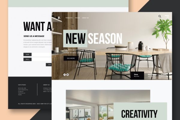家具及室内设计主题网站设计大洋岛精选模板 Furniture & Interior Design – Website