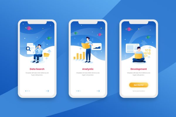 IT技术应用工具APP引导页设计模板 Onboarding Screens Mobile App缩略图 IT技术应用工具APP引导页设计模板 Onboarding Screens Mobile App