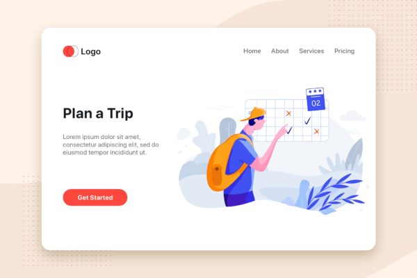 旅行计划-旅行主题扁平设计风格矢量插画v1 Plan a Trip – Travel flat illustration concept缩略图 旅行计划-旅行主题扁平设计风格矢量插画v1 Plan a Trip – Travel flat illustration concept