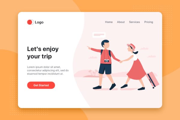 享受您的旅行-旅行主题扁平设计风格矢量插画v2 Enjoy your trip – Travel flat illustration concept缩略图 享受您的旅行-旅行主题扁平设计风格矢量插画v2 Enjoy your trip – Travel flat illustration concept