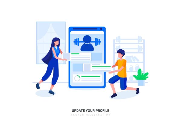 智能手机界面设计业务流程扁平化矢量插画素材 Smartphone interface building process Illustration缩略图 智能手机界面设计业务流程扁平化矢量插画素材 Smartphone interface building process Illustration