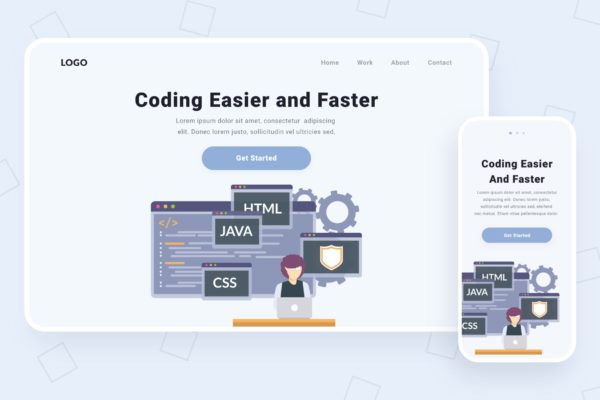 技术开发主题网站矢量插画素材 Coding Illustration缩略图 技术开发主题网站矢量插画素材 Coding Illustration