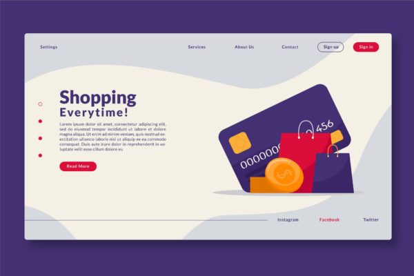 购物主题网站设计矢量插画素材 Shopping Everytime – Web Header & Landing Page GR缩略图 购物主题网站设计矢量插画素材 Shopping Everytime – Web Header & Landing Page GR