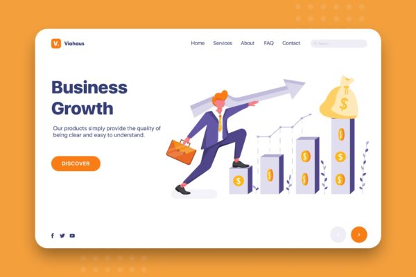公司业务增长主题网站设计矢量插画 Business Growth – Corporate Web Header缩略图 公司业务增长主题网站设计矢量插画 Business Growth – Corporate Web Header