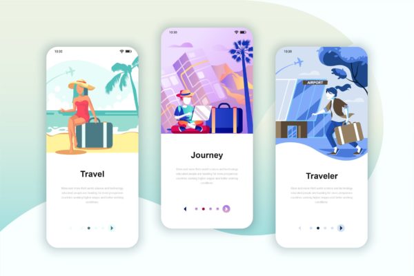旅游主题APP应用启动页引导页设计模板 Instagram Stories Onboarding Screens Mobile App缩略图 旅游主题APP应用启动页引导页设计模板 Instagram Stories Onboarding Screens Mobile App