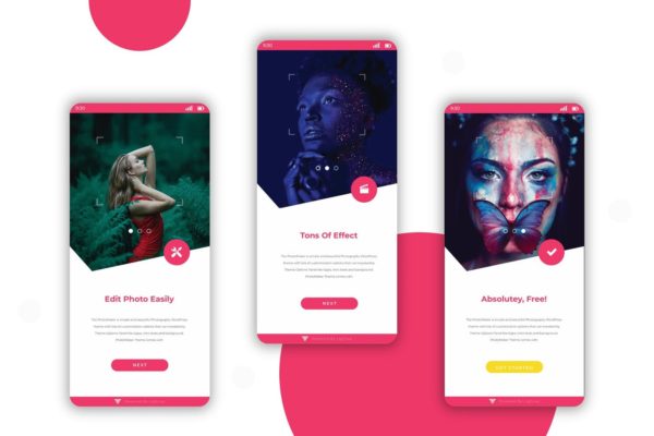 创意照片应用APP应用引导页启动页设计模板 Onboarding App Design Template缩略图 创意照片应用APP应用引导页启动页设计模板 Onboarding App Design Template