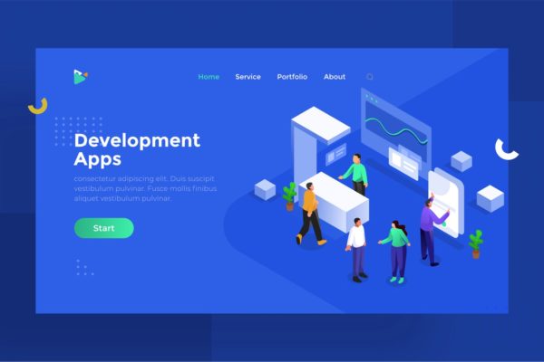 网站设计程序开发主题矢量插画素材 Application Development Illustration for Website缩略图 网站设计程序开发主题矢量插画素材 Application Development Illustration for Website