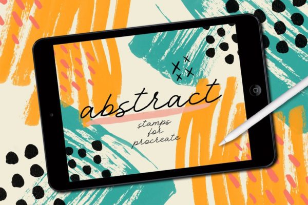 Procreate应用多种形状抽象印章笔刷大洋岛精选 Procreate: Abstract Stamp Brushes