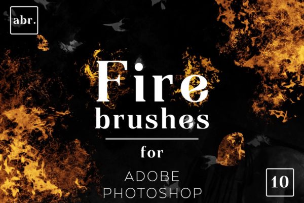 10种不同样式的魔幻火焰效果PS笔刷大洋岛精选 Fire Photoshop Brushes