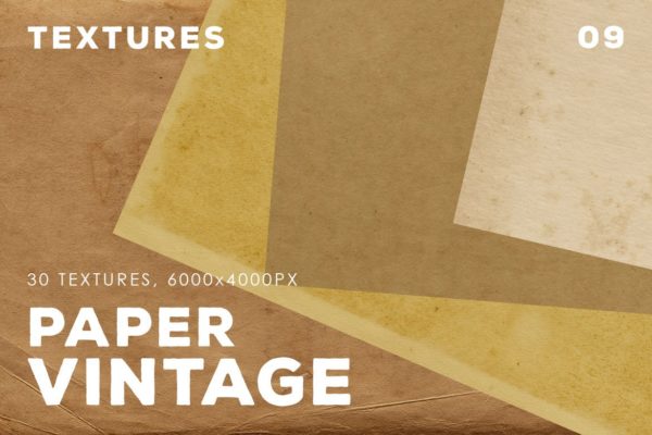 30款复古纸张肌理纹理超高清分辨率大洋岛精选背景包 30 Vintage Paper Textures
