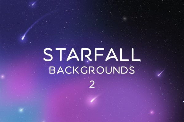 4K抽象星空高清大洋岛精选背景素材v2 Starfall Backgrounds 2