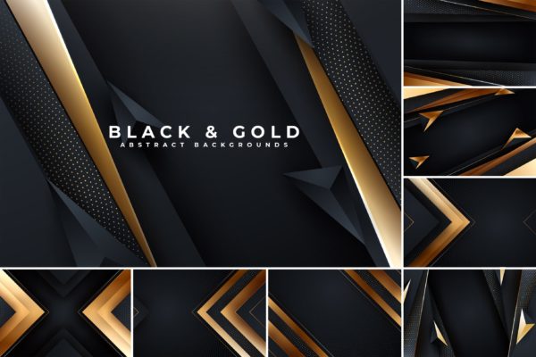 黑金配色高科技主题高清大洋岛精选背景素材 Black & Golden Elegant Backgrounds