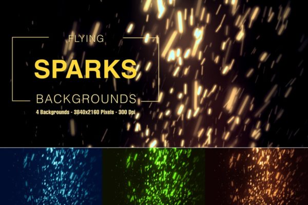火花溅射高清背景图素材 Flying Sparks
