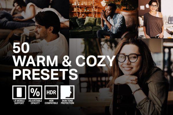 50个温馨舒适风格Lightroom调色预设 50 Warm & Cozy Lightroom Presets缩略图 50个温馨舒适风格Lightroom调色预设 50 Warm & Cozy Lightroom Presets