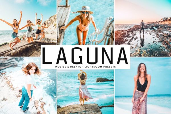 海洋海岛摄影绝配的调色滤镜大洋岛精选LR预设 Laguna Mobile & Desktop Lightroom Presets