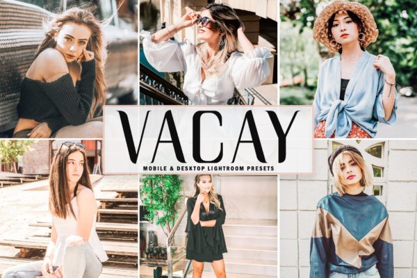 明亮暖色调照片滤镜效果大洋岛精选LR预设 Vacay Mobile & Desktop Lightroom Presets