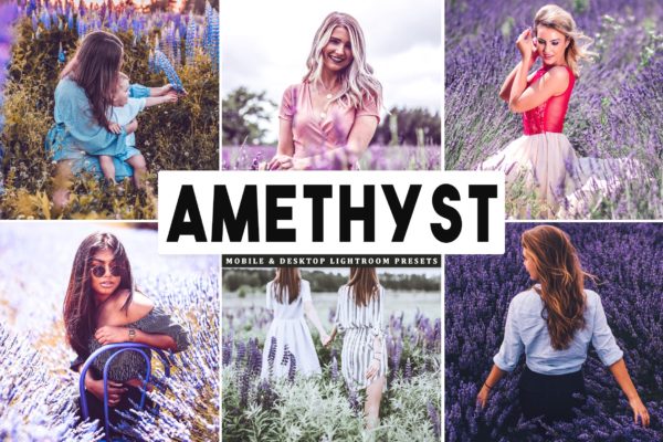 薰衣草哑光色调照片后期处理大洋岛精选LR预设 Amethyst Mobile & Desktop Lightroom Presets