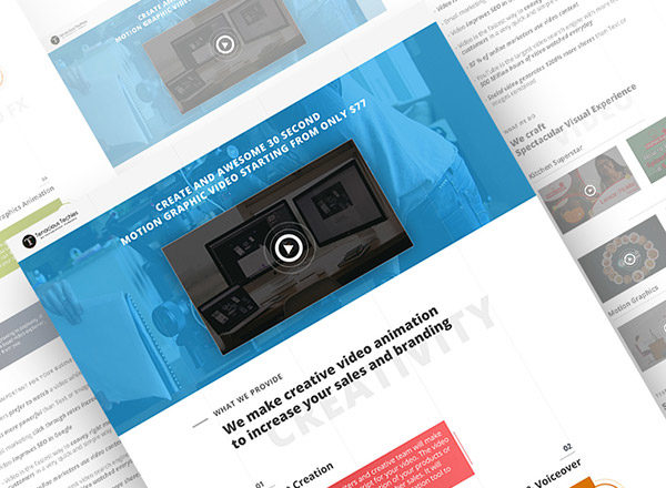 动态图形网页模板大洋岛精选Motion Graphics Web Page Template