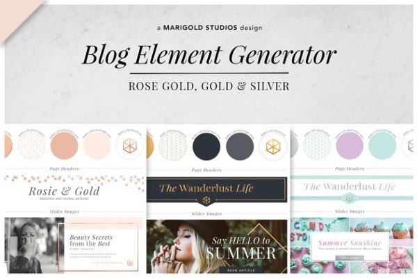 博客设计版块模板大洋岛精选素材 Blog Element Generator