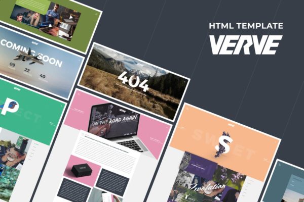 现代创意网站HTML模板大洋岛精选 Verve – Agency & Portfolio HTML Template