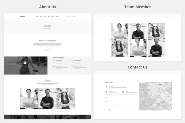 创意产品极简主义电商网站HTML模板大洋岛精选 Uniqlo – Minimalist eCommerce Template