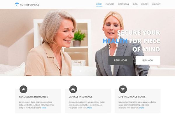 保险销售业务网站Joomla模板大洋岛精选 Hot Insurance缩略图 保险销售业务网站Joomla模板大洋岛精选 Hot Insurance