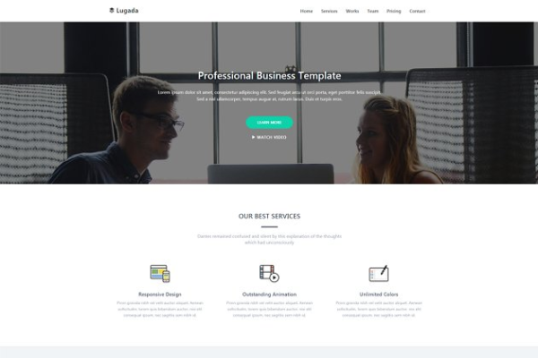 响应式企业网站建站Bootstrap模板大洋岛精选 Lugada – Responsive Landing Template缩略图 响应式企业网站建站Bootstrap模板大洋岛精选 Lugada – Responsive Landing Template