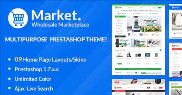 响应式多用途网上商城Prestashop网站系统主题模板大洋岛精选 Themes Market Responsive Prestashop 1.7