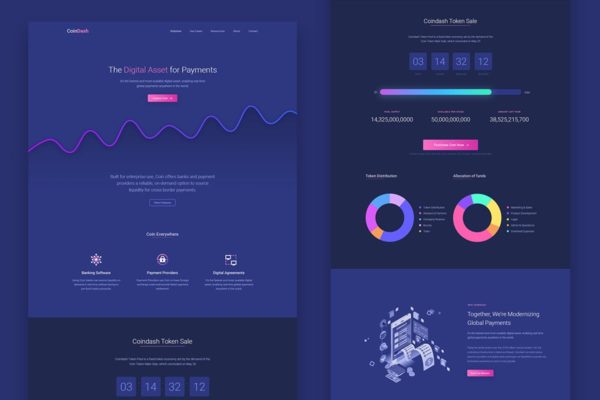 加密货币SASS/应用程序多用途网站着陆页HTML模板大洋岛精选 Cryptocurrency Saas Landing Page Template Coindash缩略图 加密货币SASS/应用程序多用途网站着陆页HTML模板大洋岛精选 Cryptocurrency Saas Landing Page Template Coindash