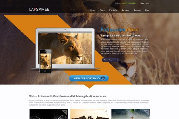 Laksamee洁独特的投资网站/企业网站模板大洋岛精选 Laksamee PSD Template