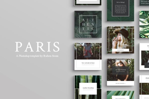 时尚巴黎风格社交媒体素材包 Paris Social Media Pack缩略图 时尚巴黎风格社交媒体素材包 Paris Social Media Pack