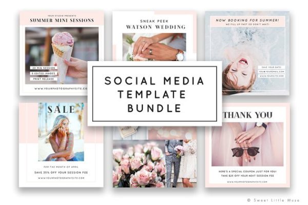 时尚生活社交媒体贴图素材包 Social Media Template Pack缩略图 时尚生活社交媒体贴图素材包 Social Media Template Pack
