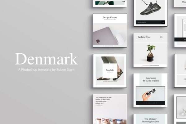 时尚电商社交媒体贴图模板大洋岛精选 Denmark Social Media Templates