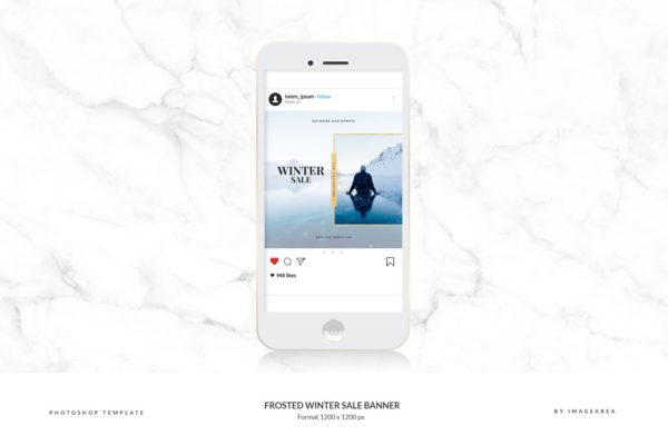 冬天假日促销社交媒体Banner模板大洋岛精选 Frosted Winter Sale Banner缩略图 冬天假日促销社交媒体Banner模板大洋岛精选 Frosted Winter Sale Banner