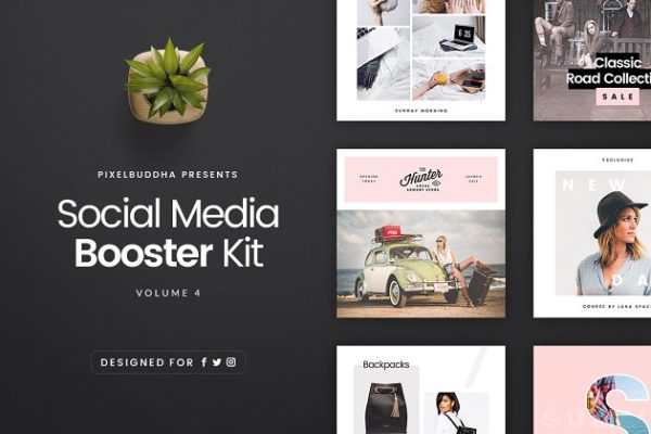新纪元的风格社交媒体&博客贴图模板大洋岛精选 Social Media Handler Kit Vol. 4缩略图 新纪元的风格社交媒体&博客贴图模板大洋岛精选 Social Media Handler Kit Vol. 4