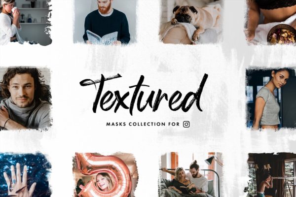 社交媒体贴图装饰背景纹理 Textured Masks Pack缩略图 社交媒体贴图装饰背景纹理 Textured Masks Pack