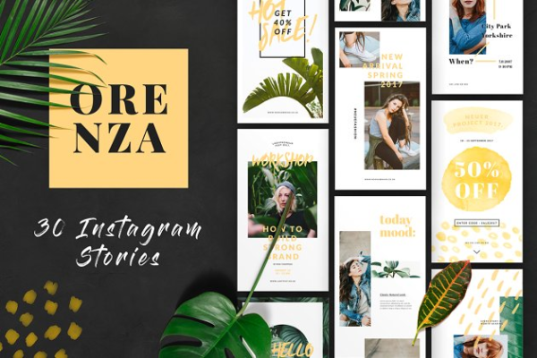 华丽Instagram故事模板大洋岛精选 ORENZA – Instagram Stories缩略图 华丽Instagram故事模板大洋岛精选 ORENZA – Instagram Stories