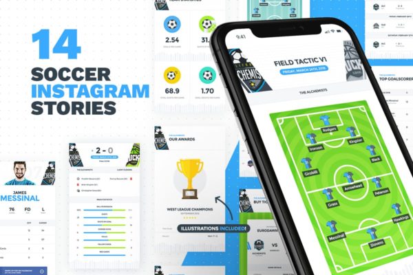 足球比赛主题 Instagram 故事模板大洋岛精选 14 Soccer – Football Instagram Stories缩略图 足球比赛主题 Instagram 故事模板大洋岛精选 14 Soccer – Football Instagram Stories