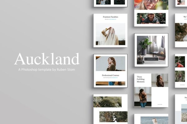 生活摄影社交媒体贴图模板大洋岛精选 Auckland Social Media Templates