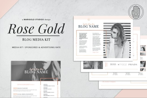 玫瑰金主题的博客媒体工具包 ROSE GOLD | Blog Media Kit缩略图 玫瑰金主题的博客媒体工具包 ROSE GOLD | Blog Media Kit