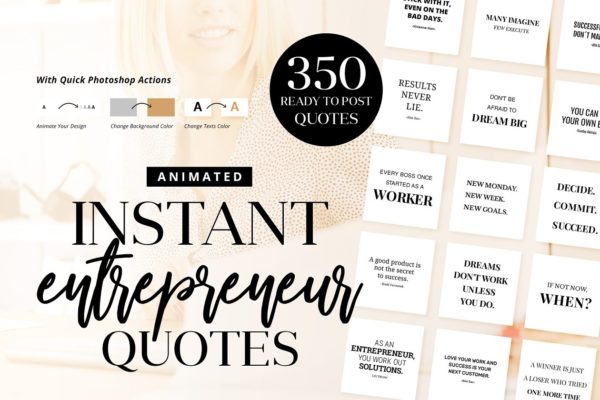 社交媒体引语祝语素材合集 Animated Entrepreneur Quotes Bundle缩略图 社交媒体引语祝语素材合集 Animated Entrepreneur Quotes Bundle