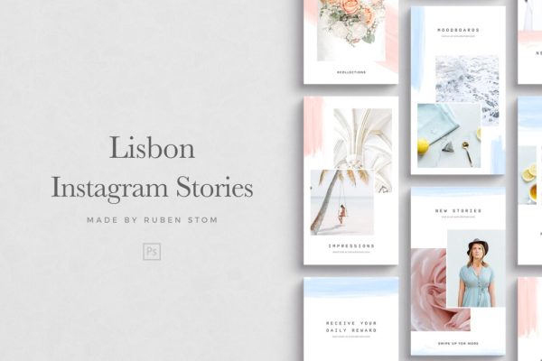 简约可编辑Instagram故事模板大洋岛精选 Lisbon Instagram Stories缩略图 简约可编辑Instagram故事模板大洋岛精选 Lisbon Instagram Stories
