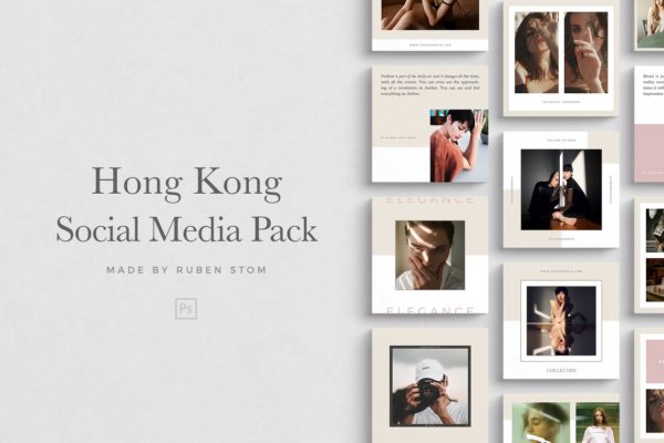 时尚模特肖像摄影社交媒体贴图模板大洋岛精选 Hong Kong Social Media Pack缩略图 时尚模特肖像摄影社交媒体贴图模板大洋岛精选 Hong Kong Social Media Pack