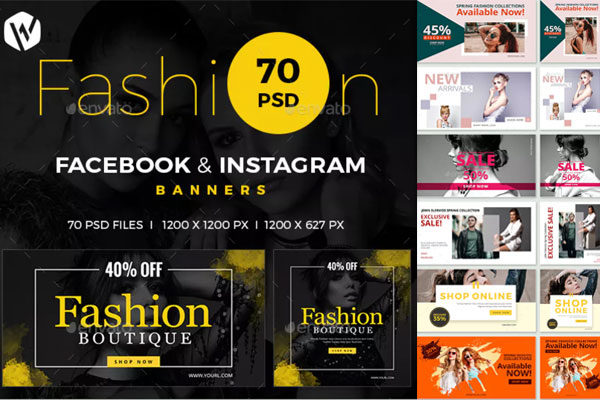 Facebook&Instagram社交时尚banner模板大洋岛精选缩略图 Facebook&Instagram社交时尚banner模板大洋岛精选