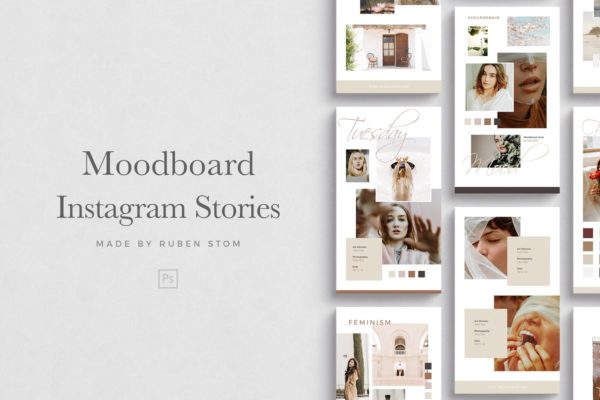 时尚生活Moodboard-Instagram故事模板大洋岛精选缩略图 时尚生活Moodboard-Instagram故事模板大洋岛精选