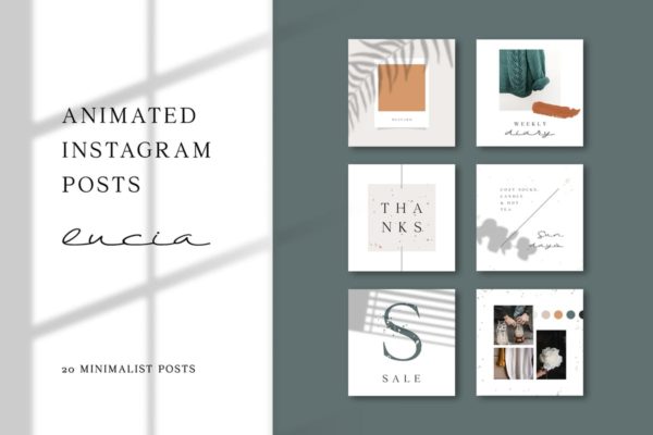 极简时尚生活Instagram帖子模板大洋岛精选 ANIMATED Instagram Posts – Lucia缩略图 极简时尚生活Instagram帖子模板大洋岛精选 ANIMATED Instagram Posts – Lucia