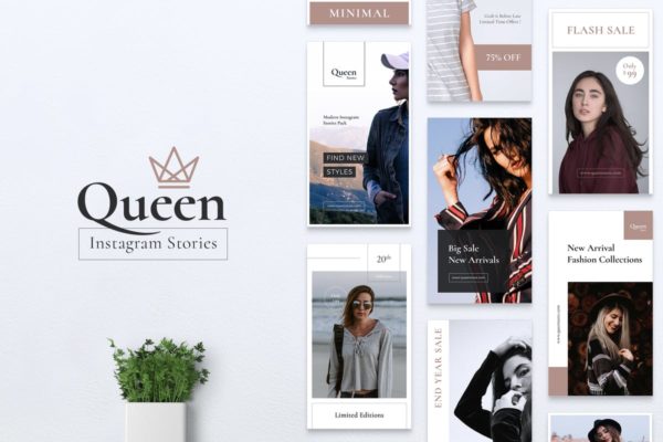Instagram社交媒体广告设计模板大洋岛精选 QUEEN Instagram Story缩略图 Instagram社交媒体广告设计模板大洋岛精选 QUEEN Instagram Story
