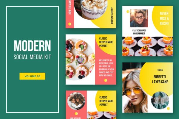 配色大胆品牌社交新媒体运营设计模板大洋岛精选v20 Modern Social Media Kit (Vol. 20)缩略图 配色大胆品牌社交新媒体运营设计模板大洋岛精选v20 Modern Social Media Kit (Vol. 20)