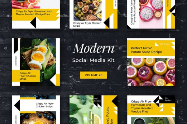 现代社交品牌宣传物料设计素材v26 Modern Social Media Kit (Vol. 26)缩略图 现代社交品牌宣传物料设计素材v26 Modern Social Media Kit (Vol. 26)