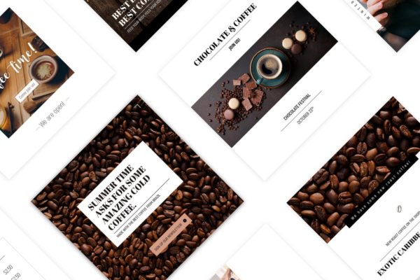 咖啡品牌社交媒体自媒体广告设计素材 Coffee House – Social Media Template缩略图 咖啡品牌社交媒体自媒体广告设计素材 Coffee House – Social Media Template